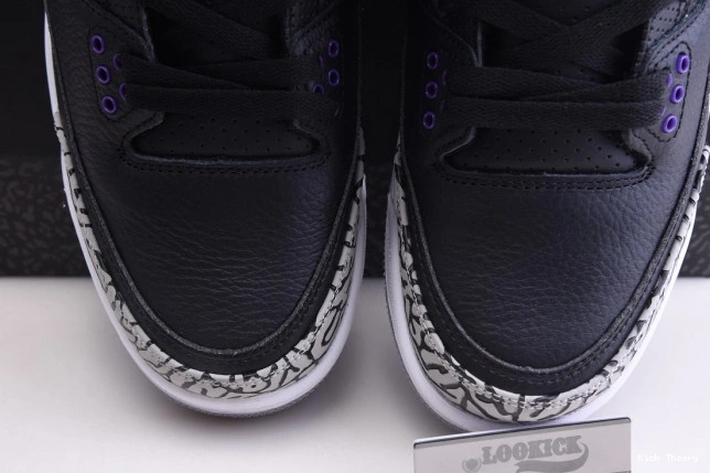 Kick Theory Black CT8532-050 Court Jordan Air Retro 3 Purple 0705